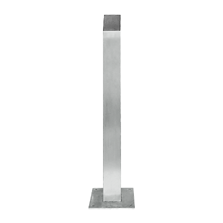 CDVI RPSS 100mm x 100mm x 1000mm Stainless Steel Post with angled top plate